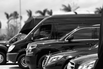 Fleet of limousines for airport transfers