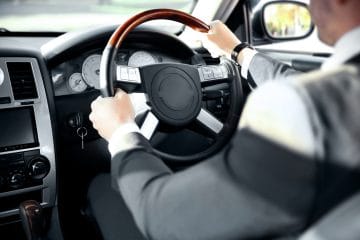 Chauffeur driving a car