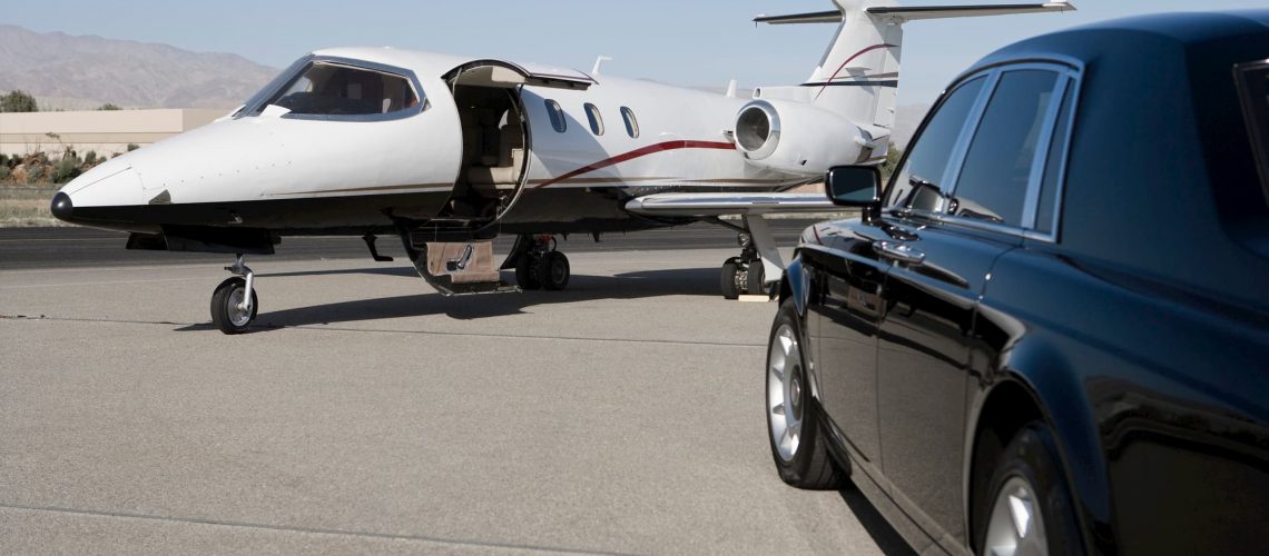 Black Limousine at Airport