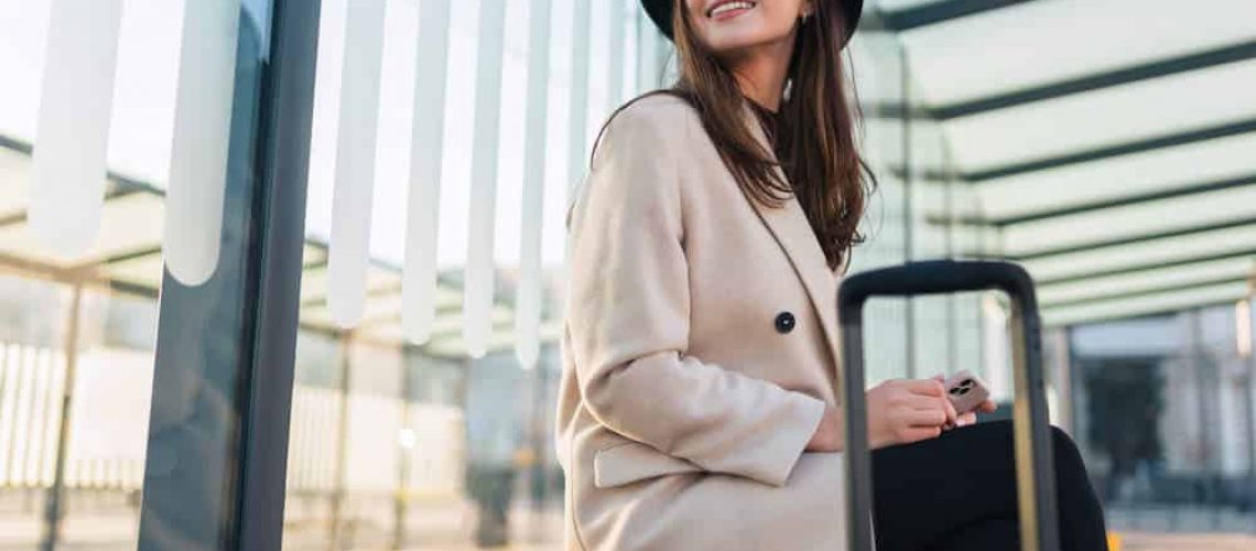 woman sitting at bus stop